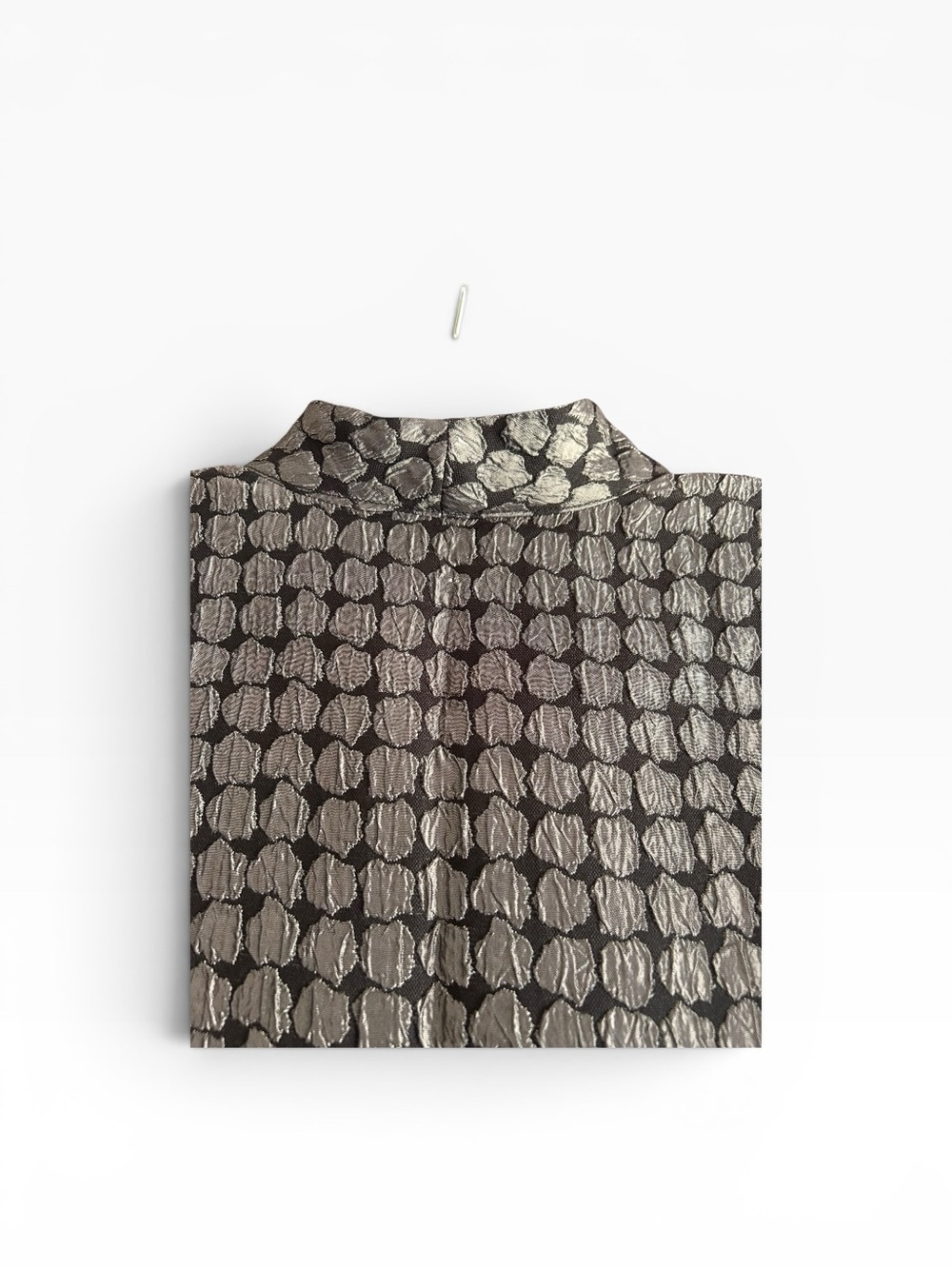 IC By Connie K. gray black textured cocktail jacket tiered ruffle cuffs Size S - Picture 3 of 11